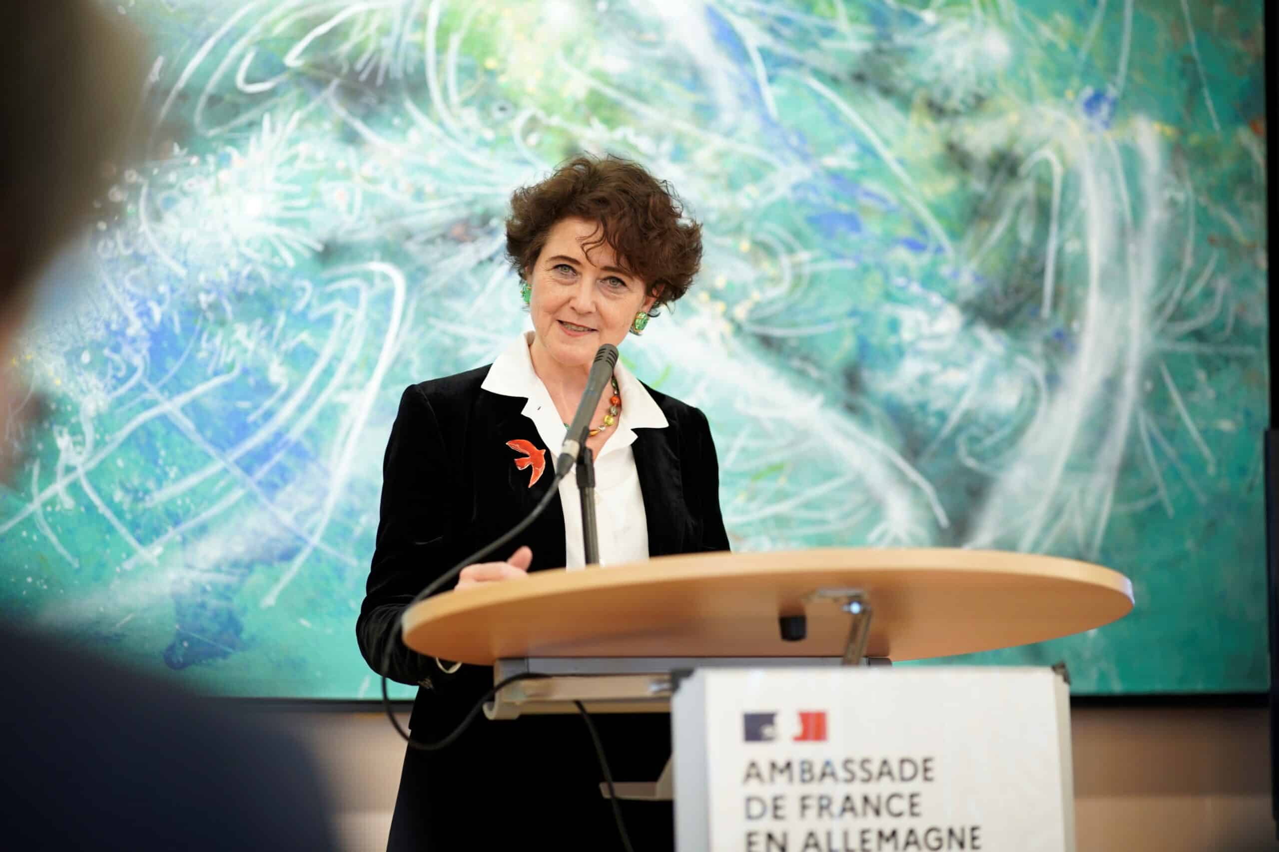 Visite d’Edith Heard à l’Ambassade de France en Allemagne : Célébration des 50 ans de l’EMBL et dialogue sur l’avenir de la recherche