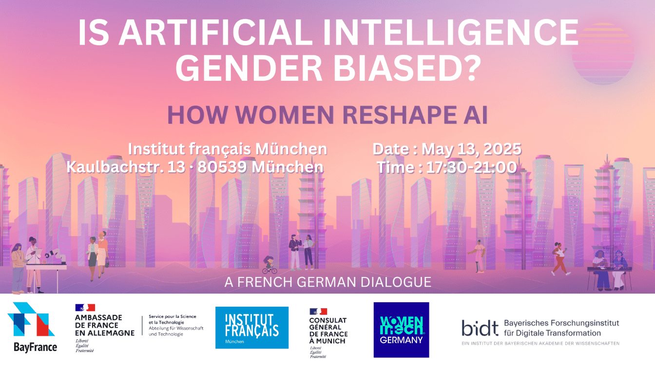 Dialogue Franco-Allemand – Is Artificial Intelligence Gender Biased? How Women Reshape AI  à l’Institut français München le 13 Mai 2025
